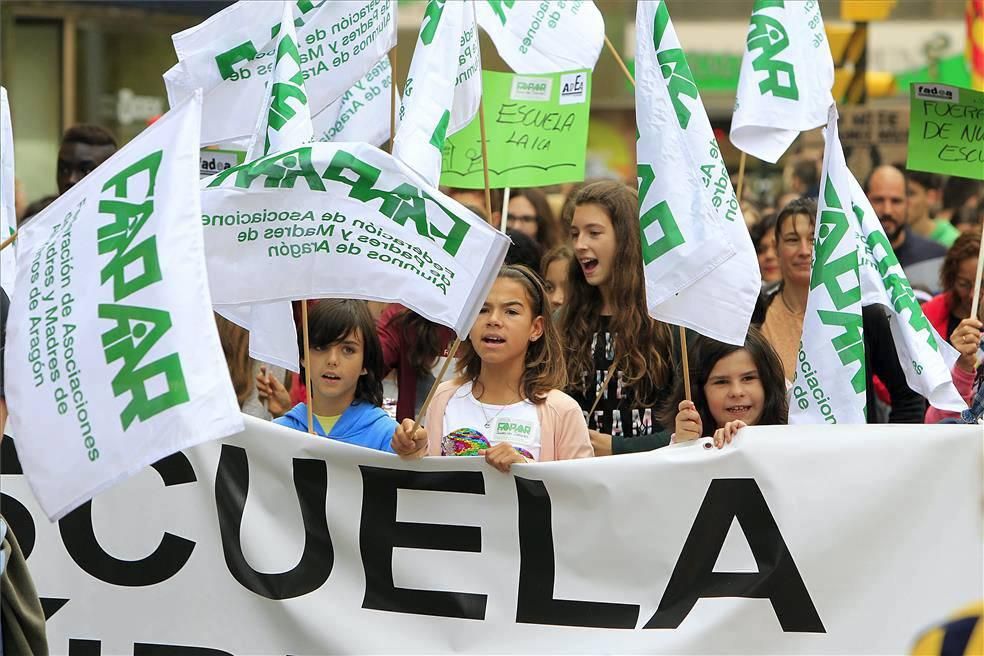 Manifestación contra la Lomce en Zaragoza