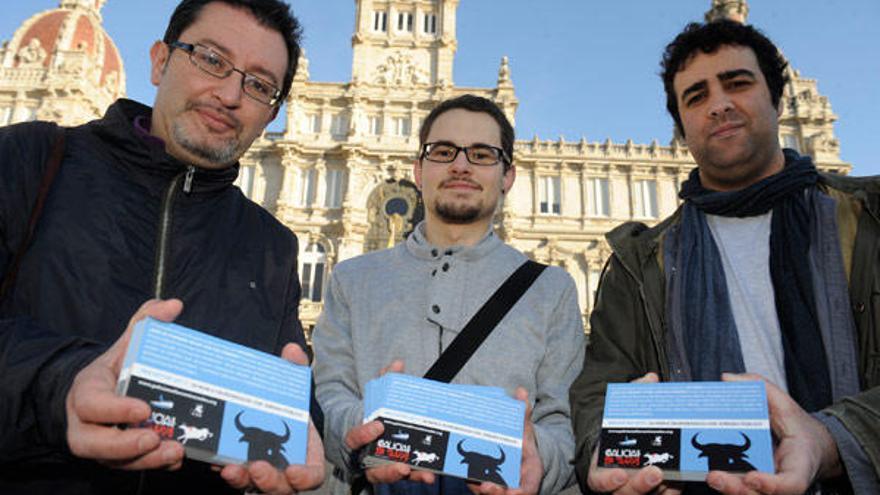 César Santiso, concejal de EU-OS Verdes, participa en la campaña de Galicia, Mellor sen Touradas