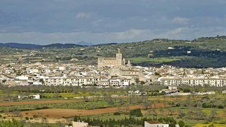 Vista general del pueblo de Porreres, en la comarca del Pla de Mallorca que ha sufrido una oleada de actos delictivos.