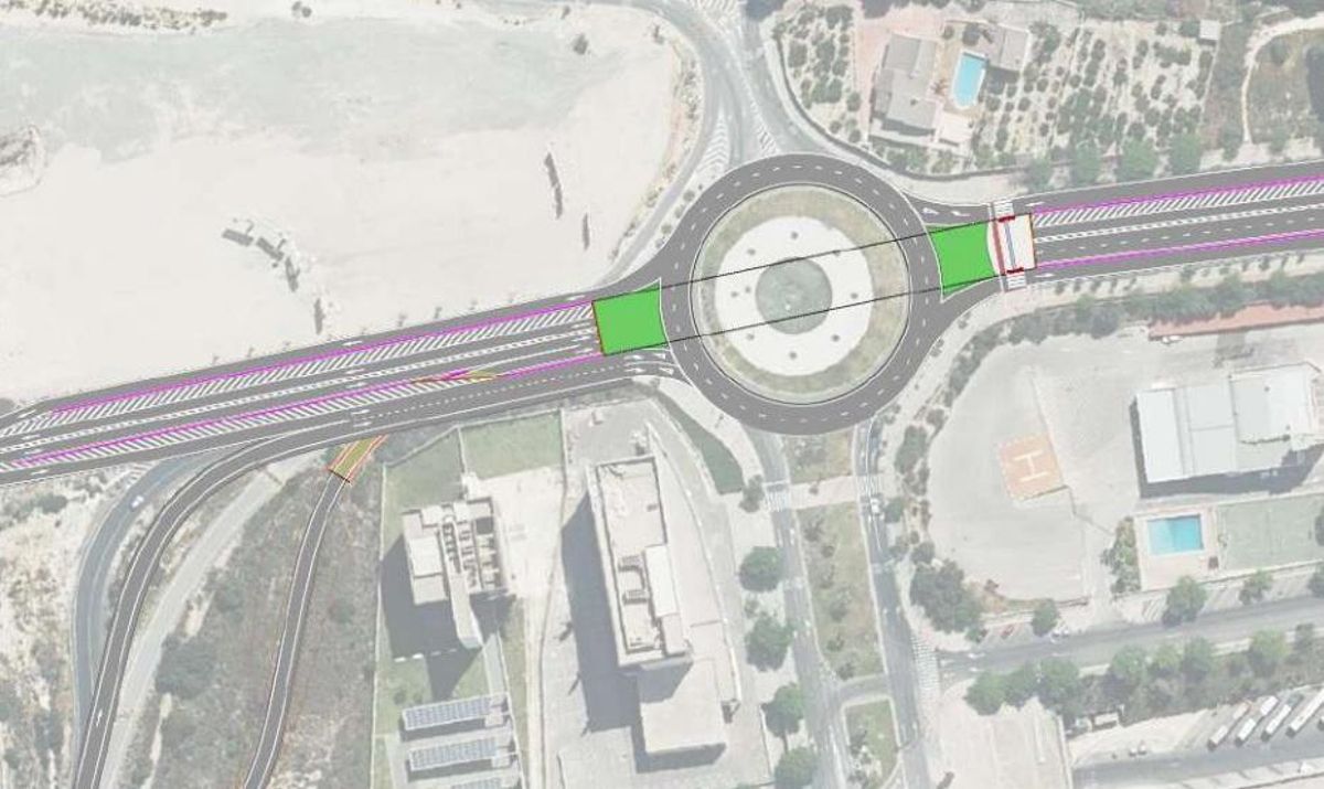 La simulación del paso inferior incluida en el proyecto de Ensanche Levante de Benidorm.