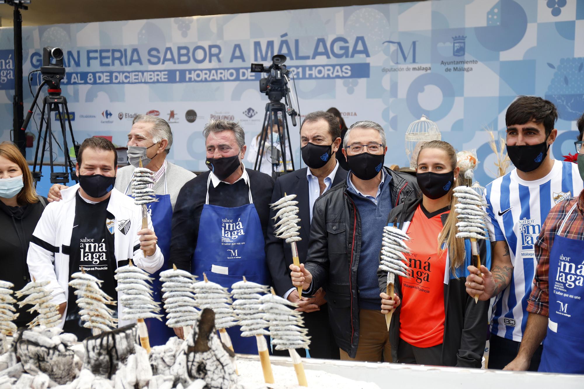 Visita del Málaga CF a la Feria Sabor a Málaga