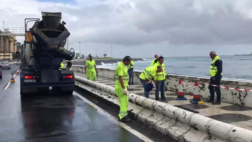 Así fue la reparación del socavón de la Avenida Marítima