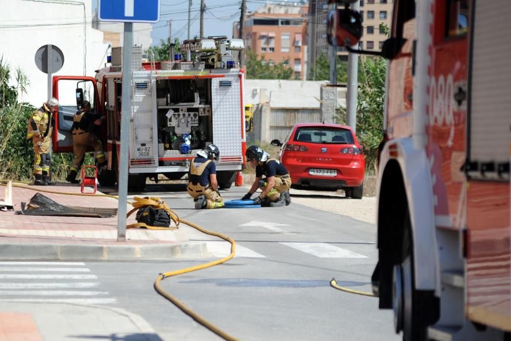 Susto al arder una casa  de Patiño