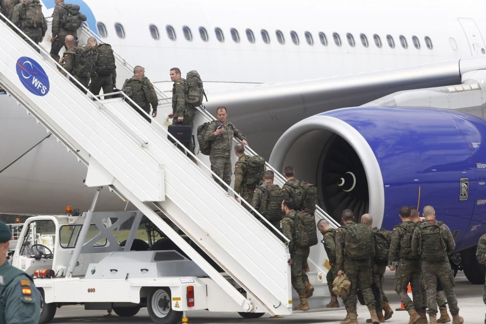 Salida de militares asturianos para Polonia