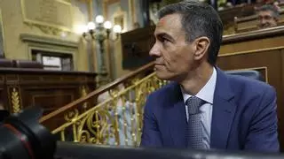 Sánchez entra en el hemiciclo del Congreso para enfrentarse a la sesión de control