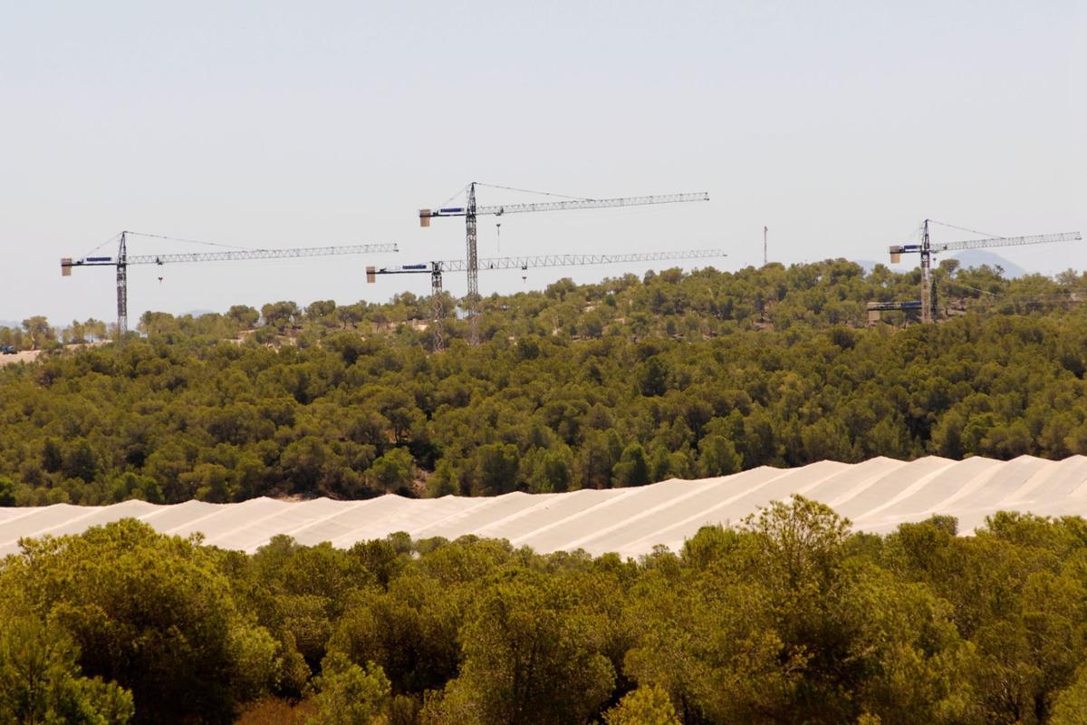 Construcción de la urbanización, en una imagen de archivo