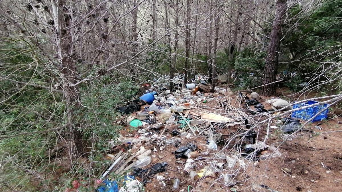 Imagen de residuos que se encontraban en la Serra d&#039;Irta.