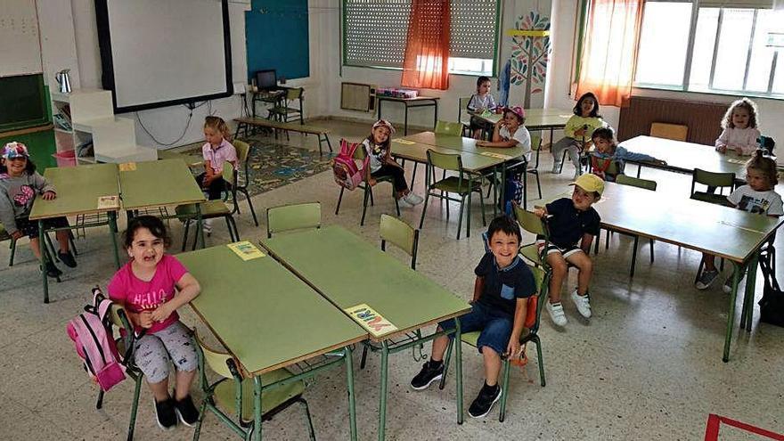 Participantes en el aula lúdica de Abegondo.