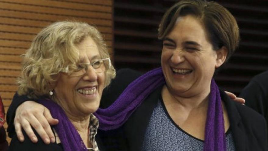 Carmena y Colau, juntas contra la violencia machista