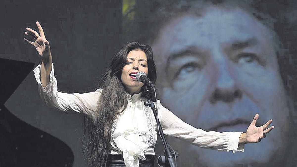 La artista Soleá Morente, en un concierto homenaje a Federico García Lorca en Andalucía.