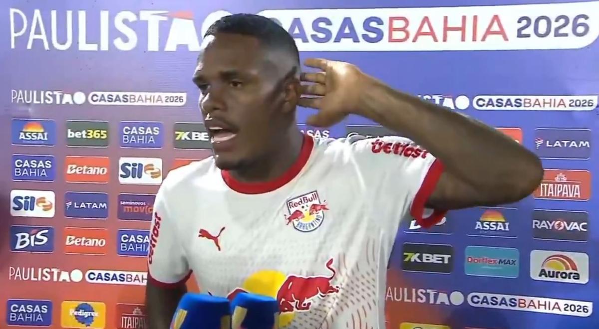 Gustavo Marques, defensa del Red Bull Bragantino, tras el partido ante Sao Paulo