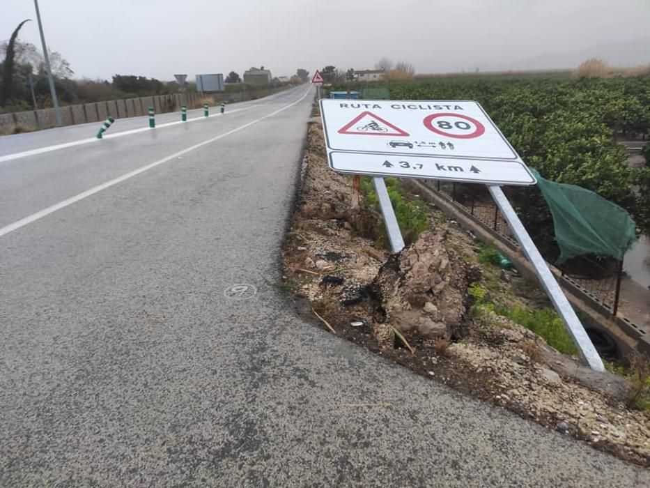 Efectos del temporal en la Safor