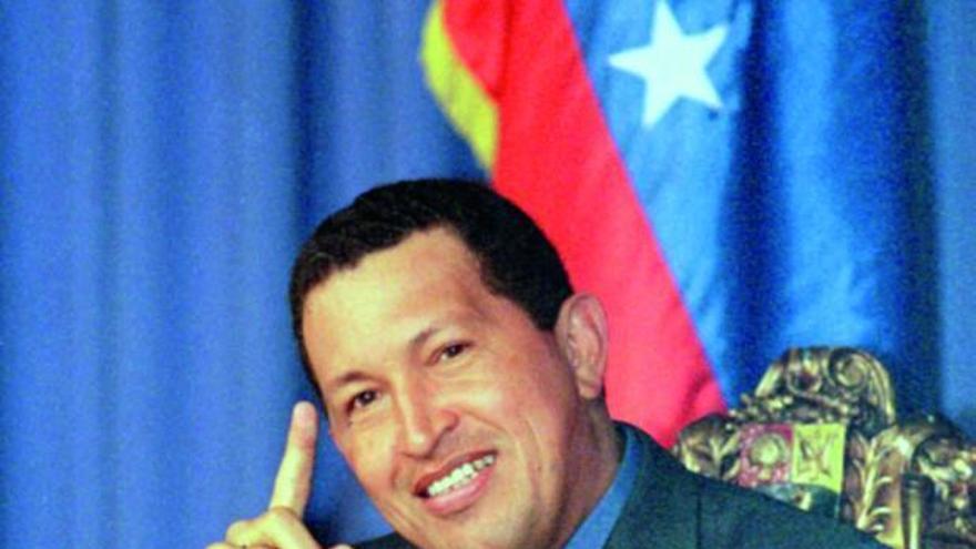 Hugo Chávez, durante una conferencia de prensa que dio en 1999.  // Andrés Leihgton