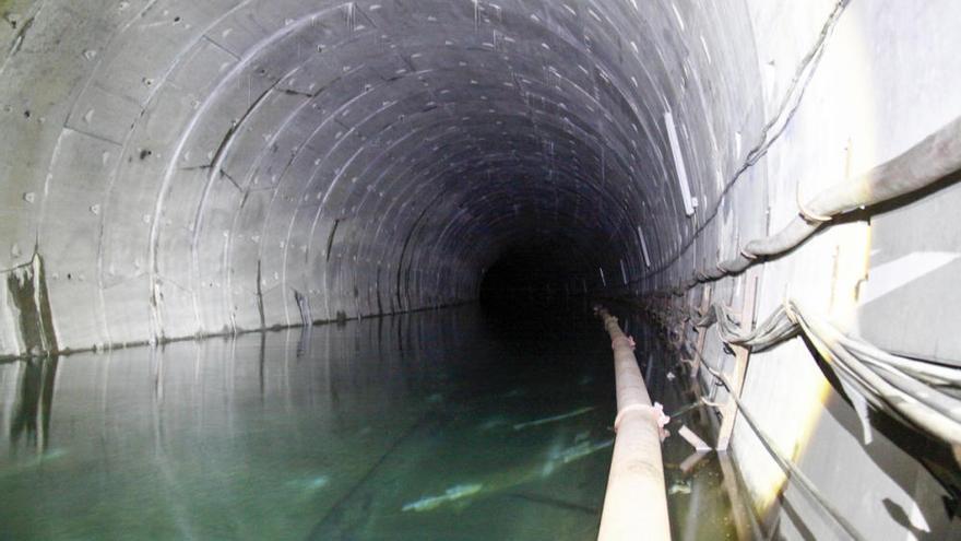 Estado de abandono del túnel del metrotrén