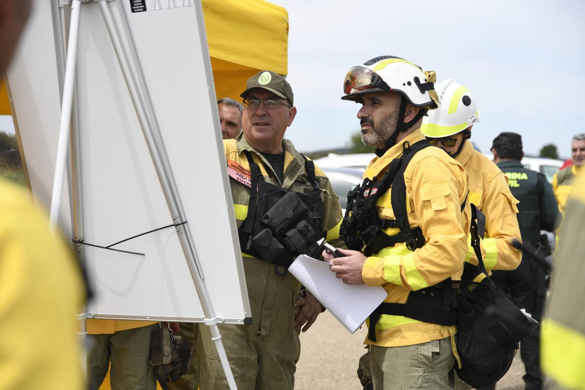 Así ha sido el simulacro forestal transfronterizo desplegado en Aliste