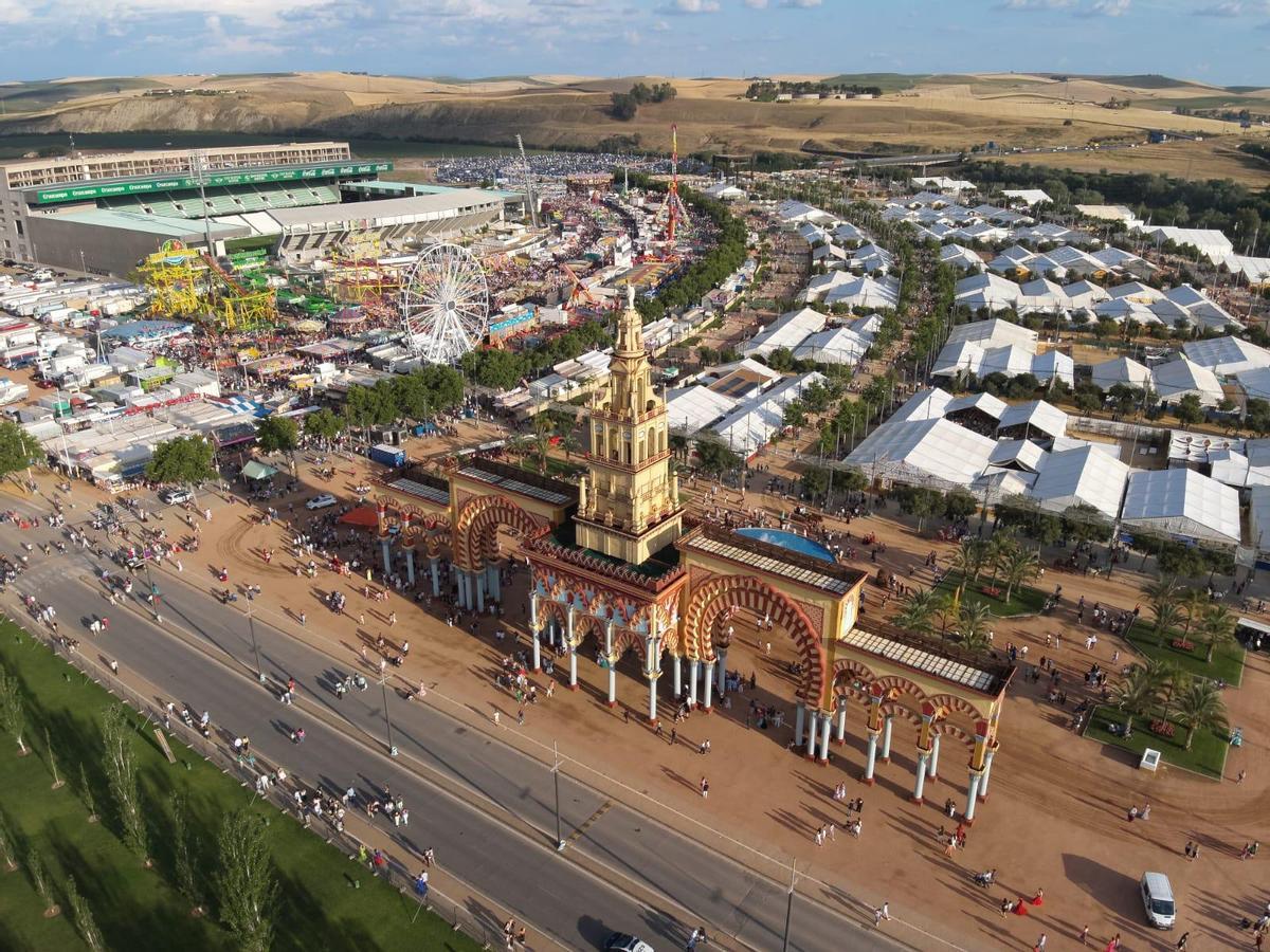 Vista aérea de la Feria de Córdoba.