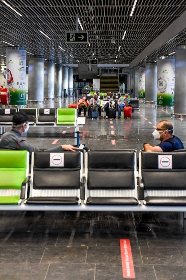 Pasajeros en el aeropuerto de Gran Canaria