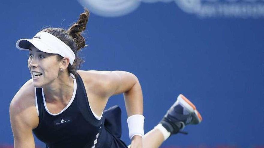 Muguruza durante el partido.