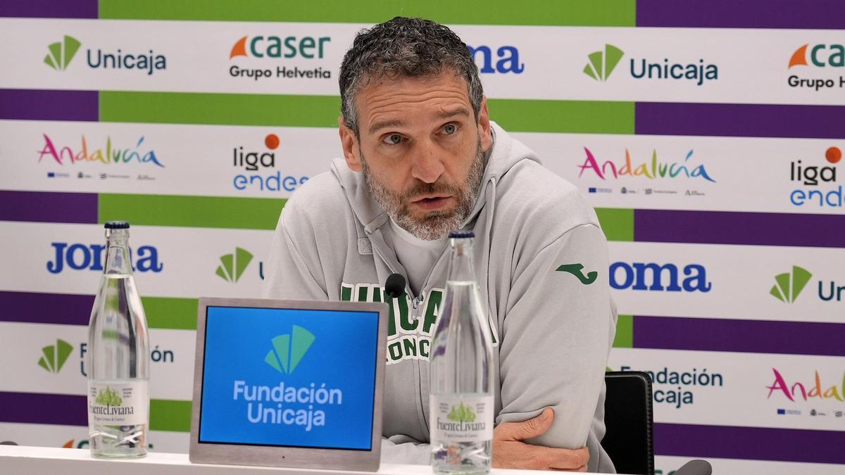 Ibon Navarro, este viernes en rueda de prensa.