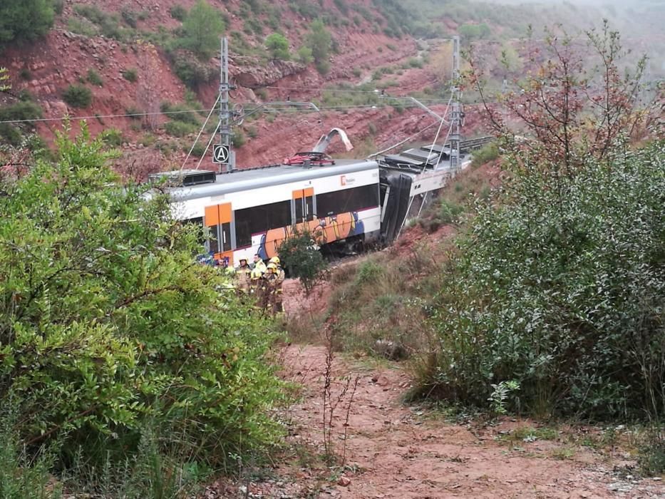 Un tren descarrila a Vacarisses