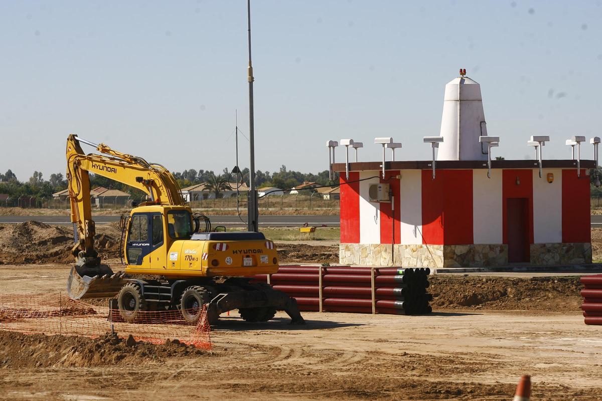 Obras en el aeropuerto de Córdoba en el año 2010.