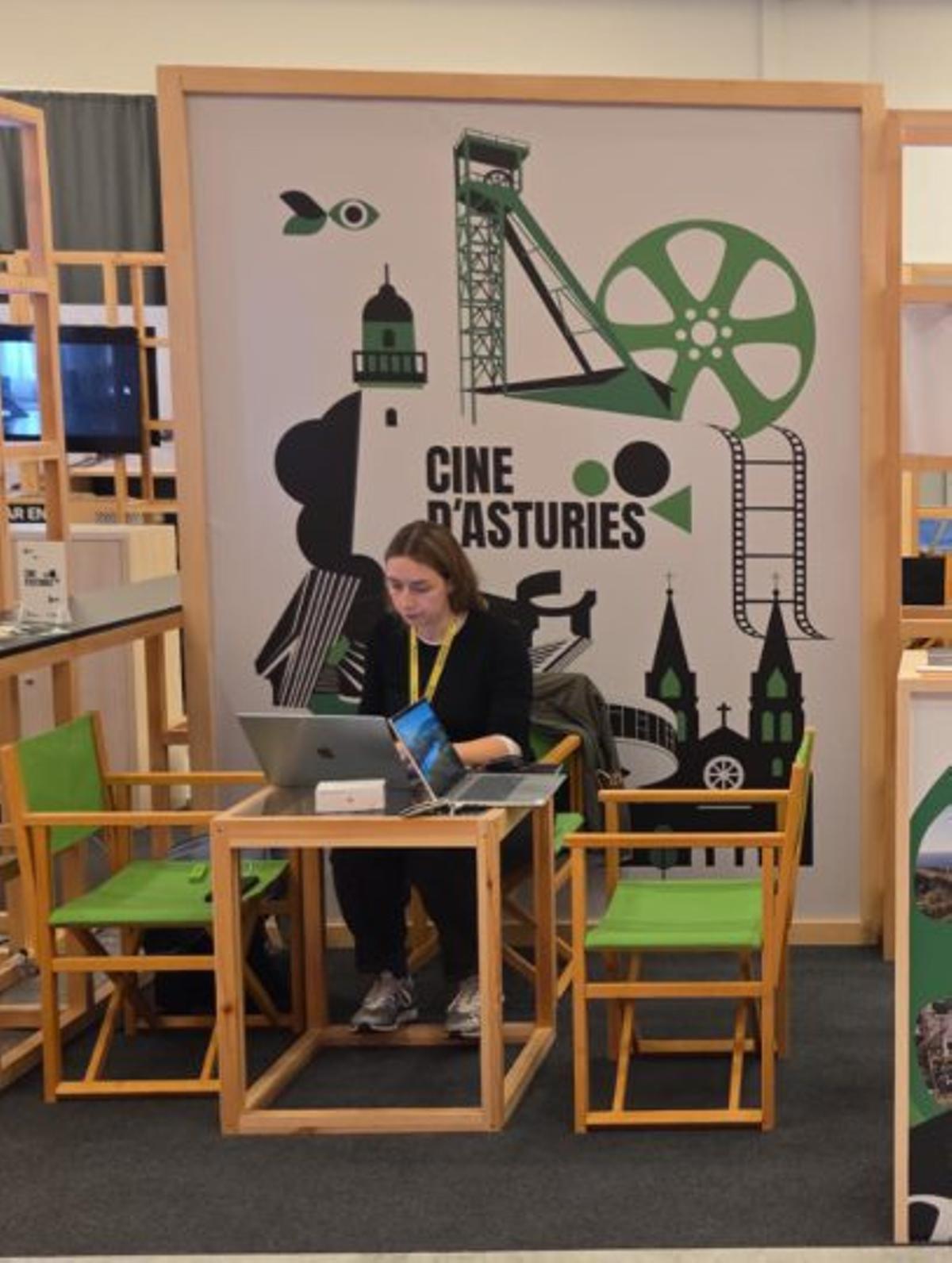 El stand asturiano en Málaga. |