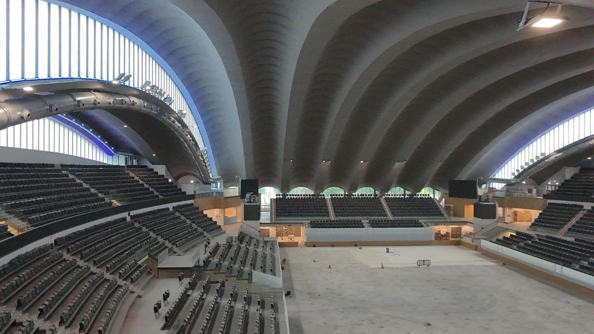 Obras de reforma del Palacio de los Deportes de Oviedo