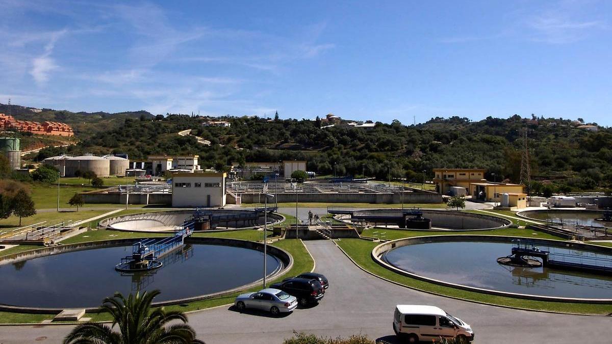 Imagen de la estación depuradora de aguas residuales de La Víbora en Marbella.