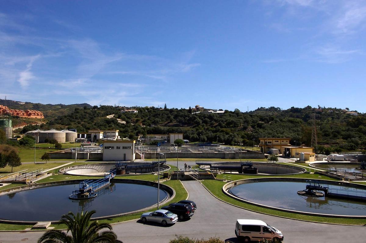 Imagen de la estación depuradora de aguas residuales de La Víbora en Marbella.