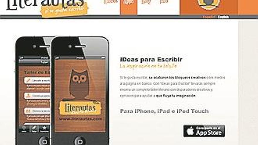 Una aplicación en el móvil para generar ideas para escribir