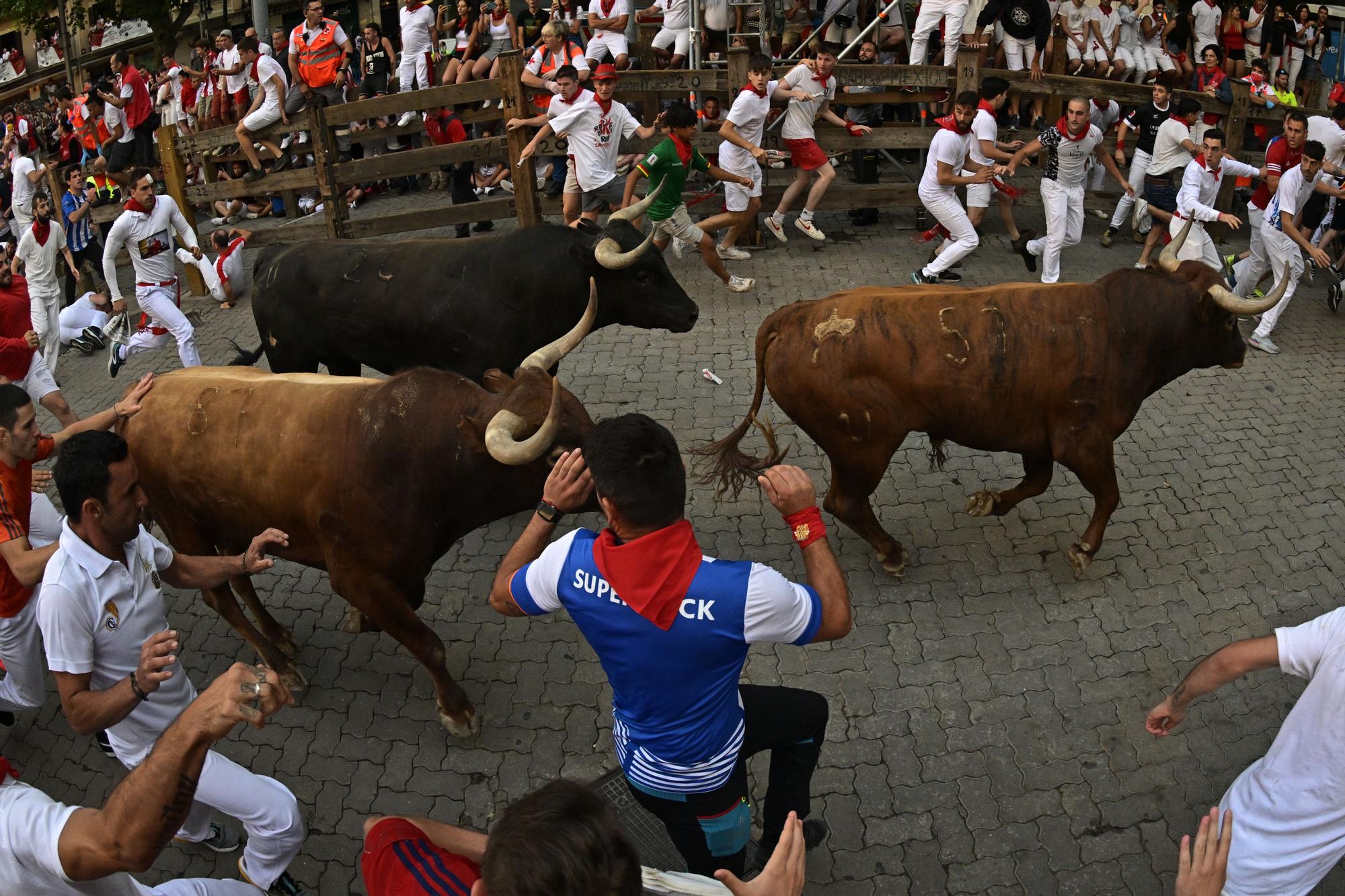 El octavo encierro de los Sanfermines 2022, en imágenes