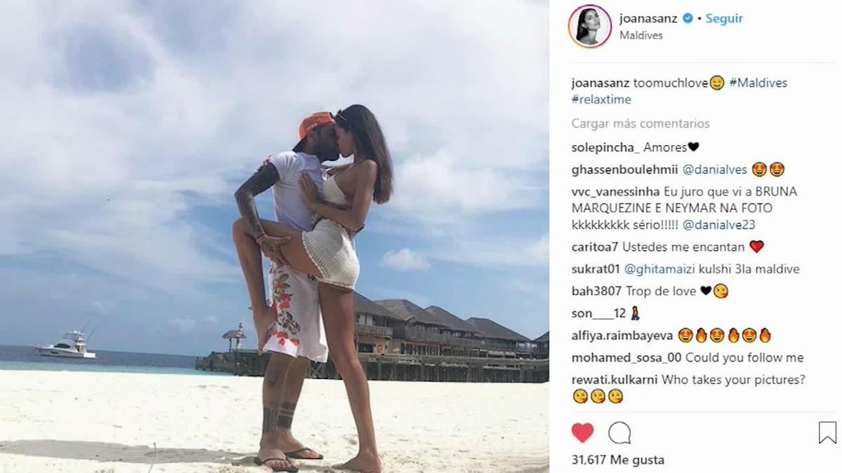 Joana Sanz y Dani Alves de vacaciones en las Maldivas