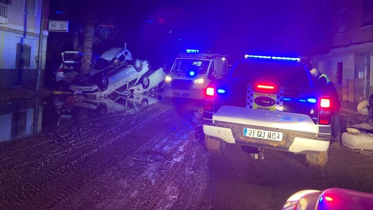 Una de las patrullas de Dénia que llegó a Paiporta a las pocas horas de la catástrofe