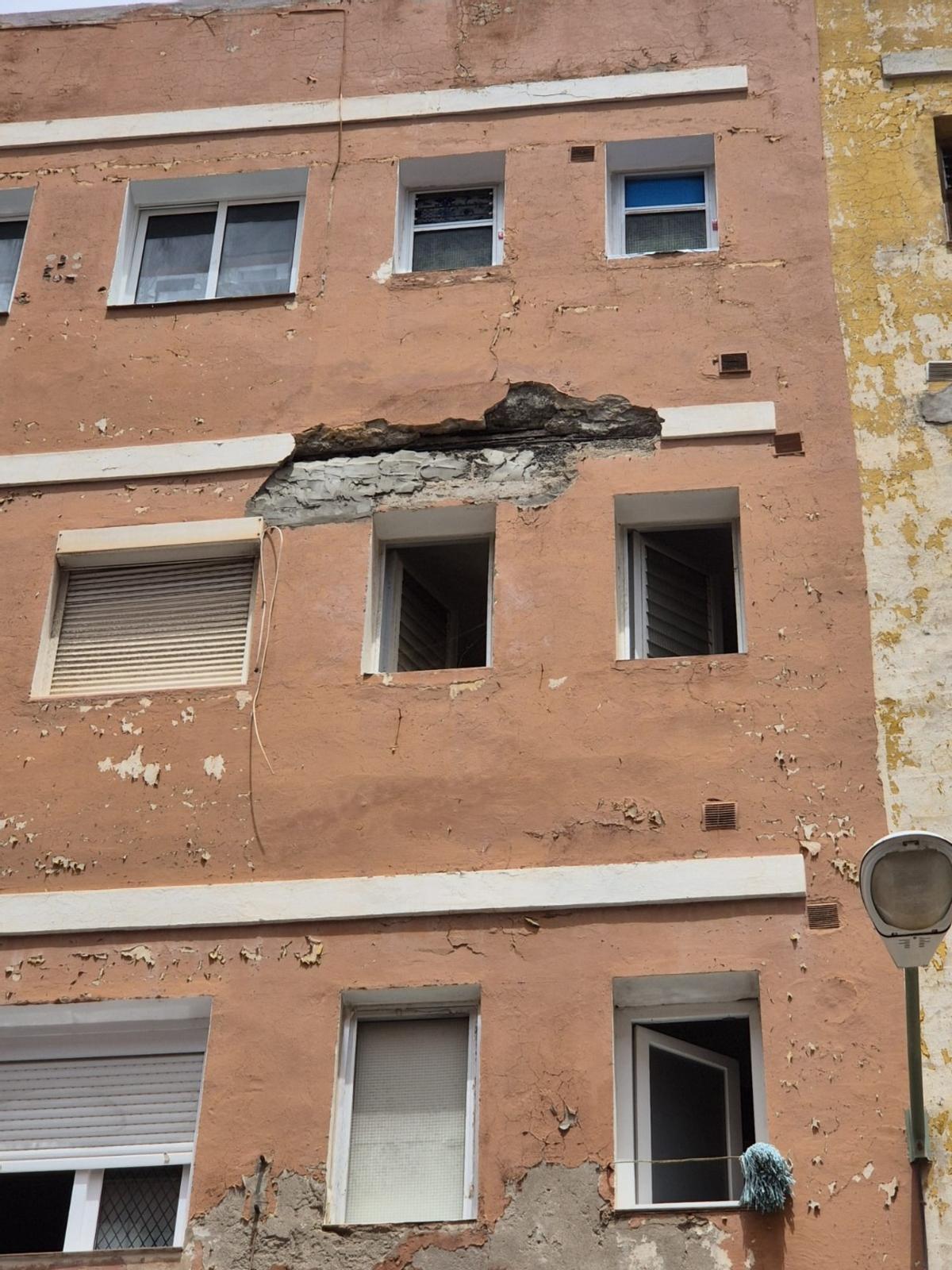 Deterioro de viviendas en la barriada de San Francisco de Las Palmas de Gran Canaria