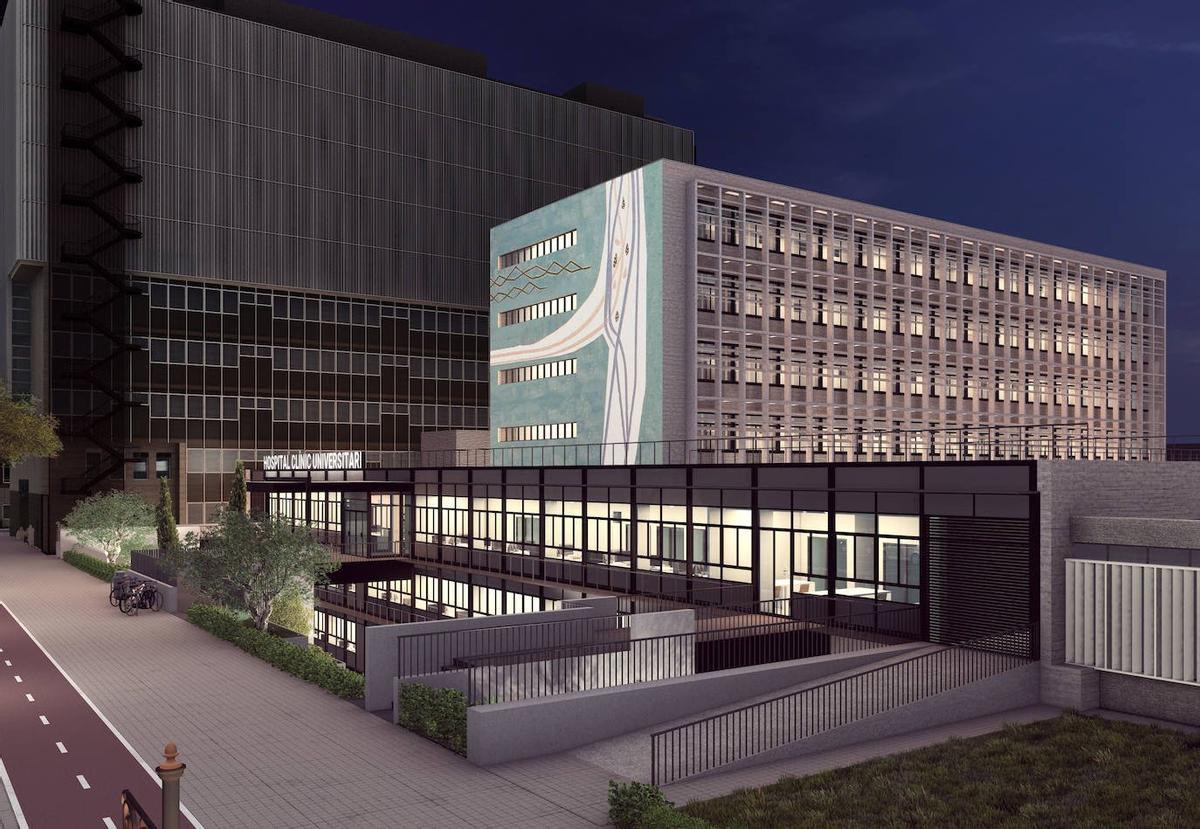 Una de las recreaciones del proyecto de ampliación del Hospital Clínico de València