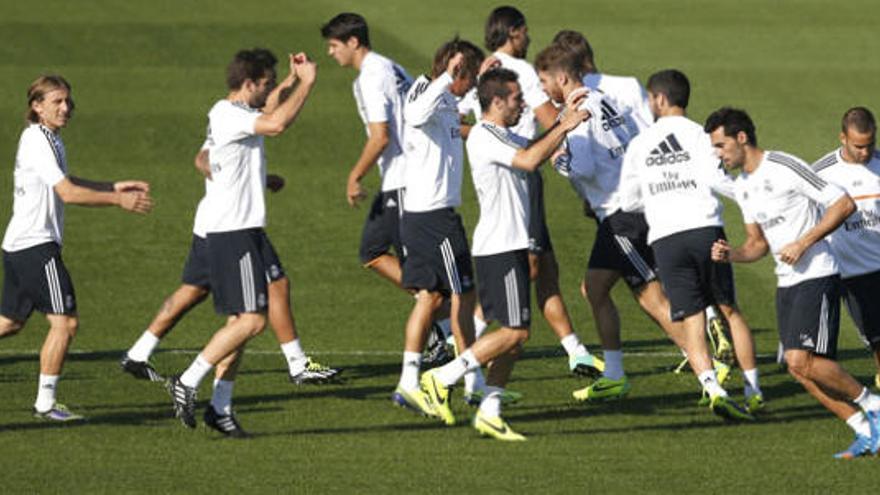 Una imagen del entrenamiento de esta mañana.