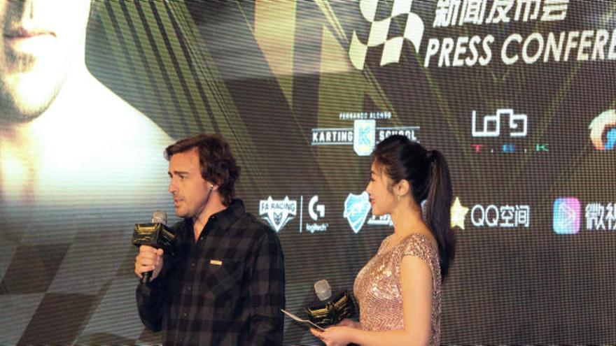 Fernando Alonso, en la presentación.