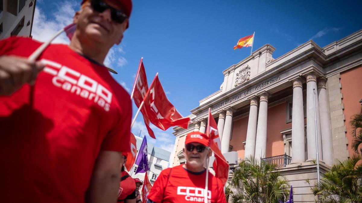 Manifestación del Primero de Mayo en Tenerife