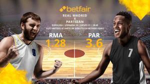 Real Madrid Baloncesto vs. KK Partizan: horario, TV, estadísticas, clasificación y pronósticos