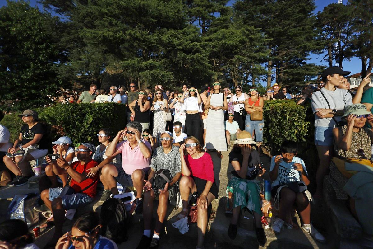 El eclipse desde el Monte de O Castro, en Vigo El eclipse desde el Monte de O Castro, en Vigo