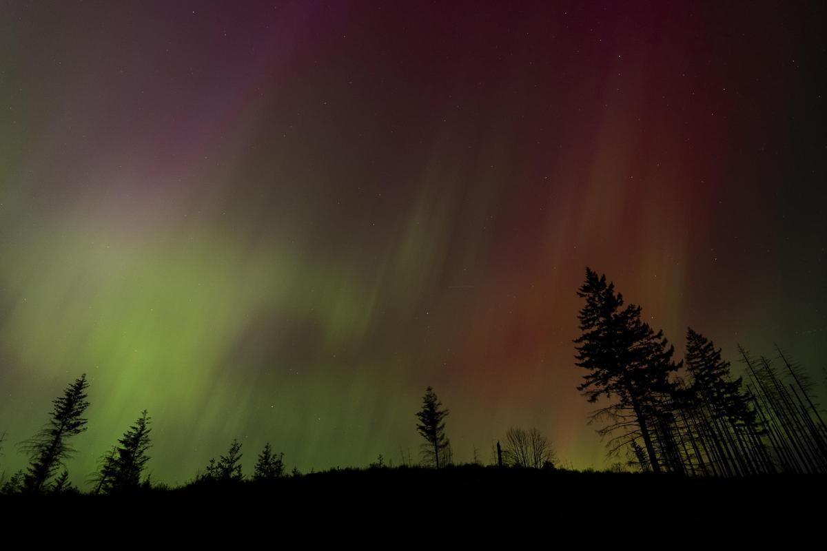 Aurora boreal en Estacada, Ore.