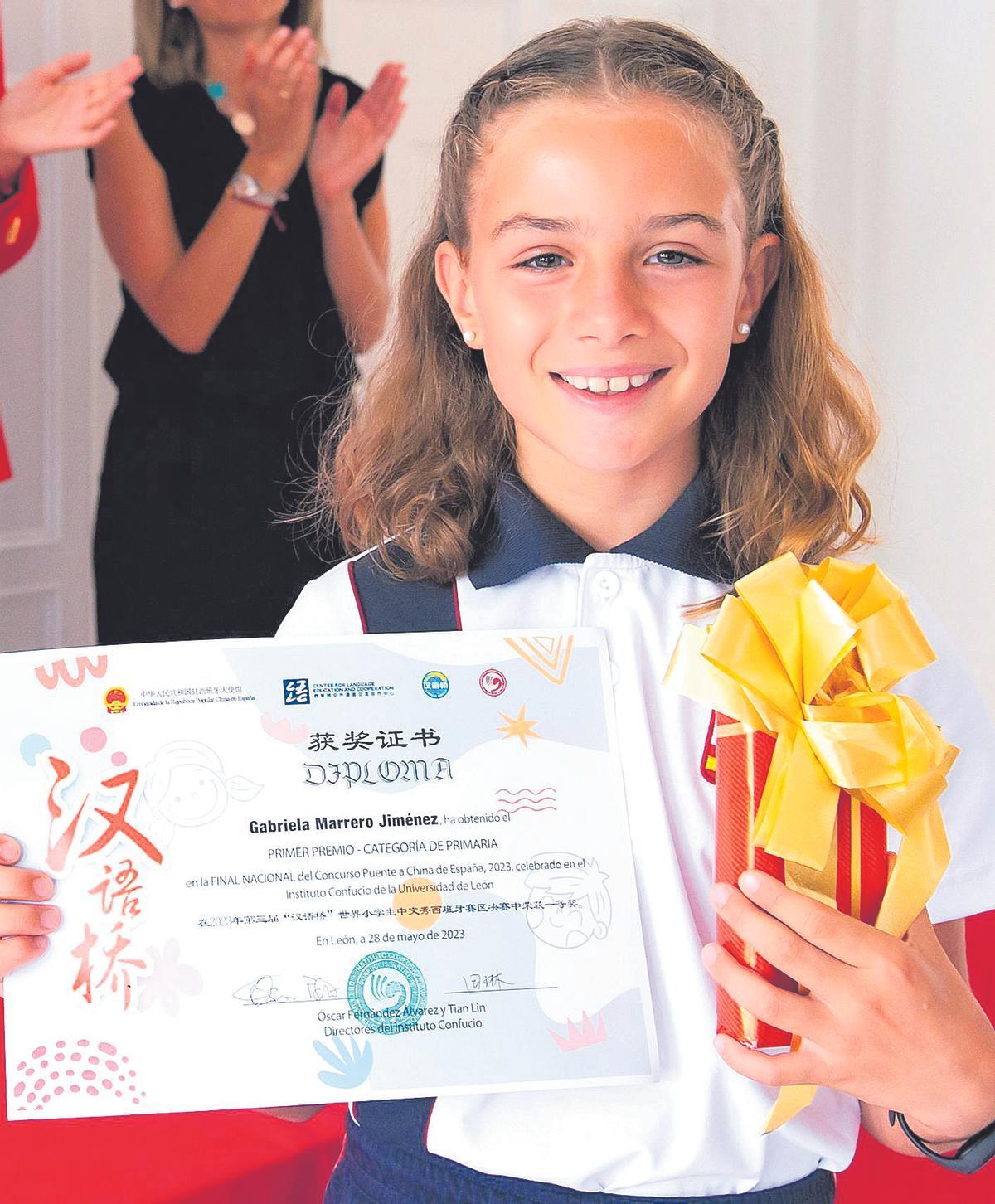 Gabriela Marrero Jiménez, alumna del Colegio Hispano Inglés finalista mundial del Puente a China
