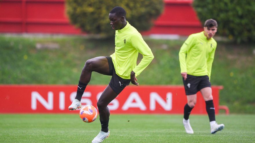 Amadou desvela su ambición en el Sporting: “Dejé mi país para llegar lo más arriba posible en el fútbol; no tengo miedo”