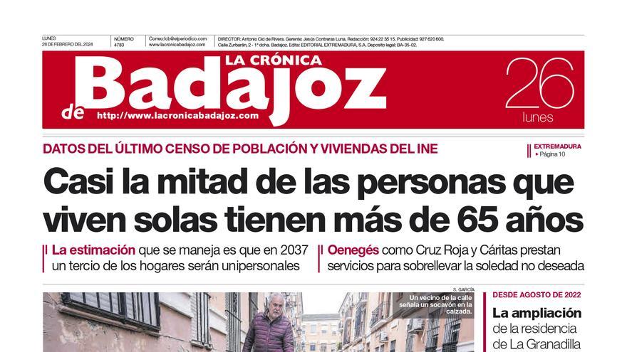 Consulta la portada correspondiente al día 26 de febrero de 2024