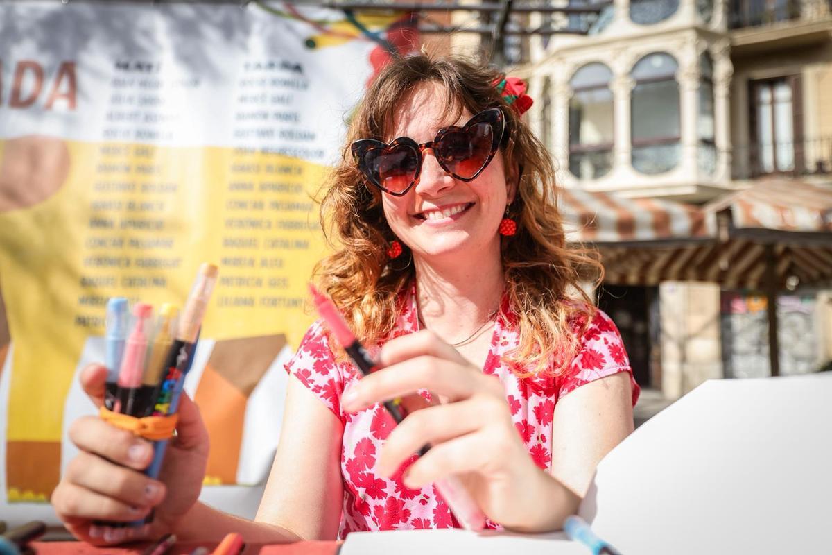 Anna Aparicio, en el encuentro de ilustradores que organiza Casa Anita por Sant Jordi.
