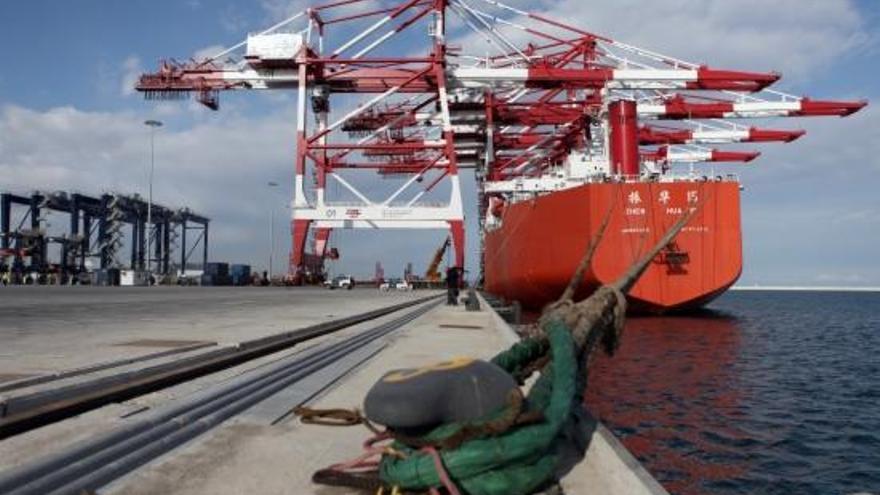 Grues arribades a la terminal TerCat del Port de Barcelona