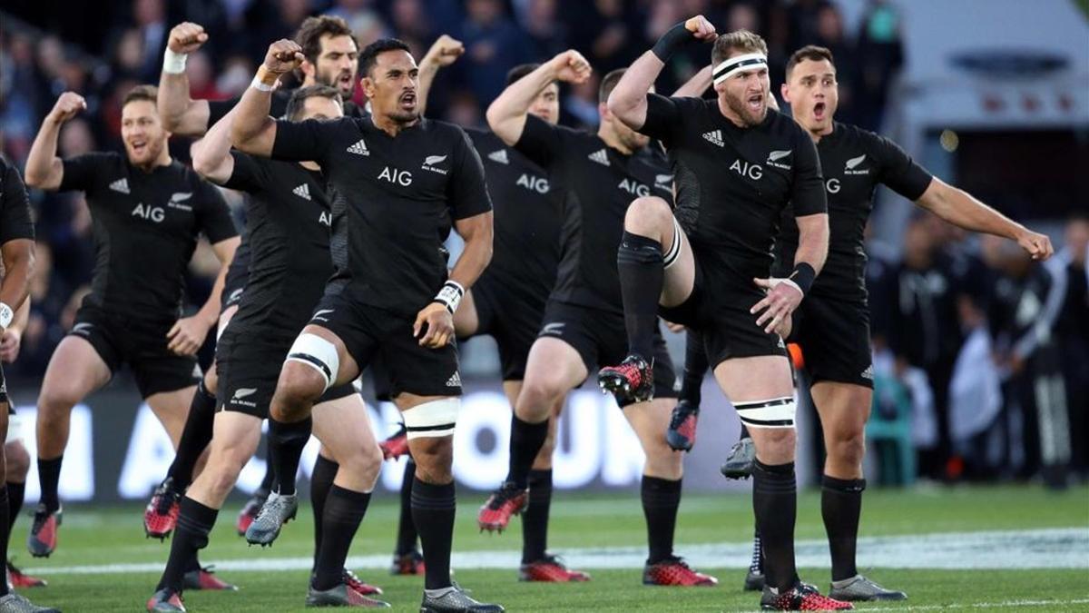 Los 'All Blacks' y su tradicional 'Haka'