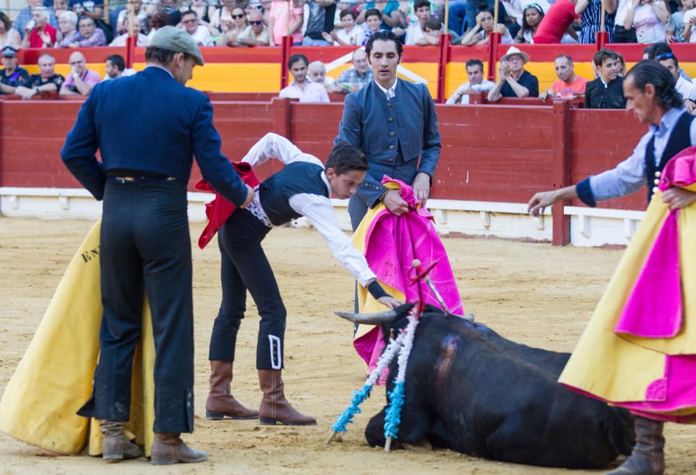 Fervor por los nuevos valores en la becerrada de la feria de San Juan