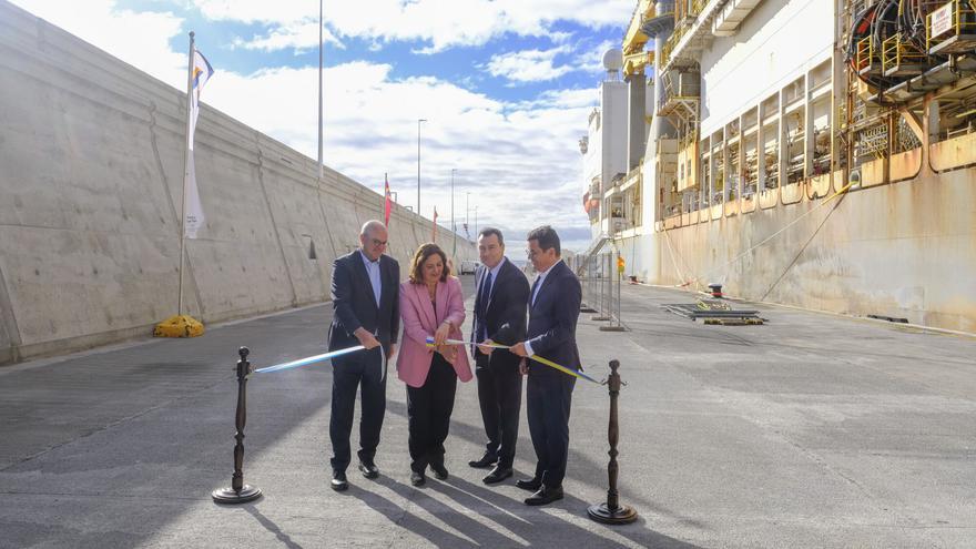 El Puerto de Las Palmas inaugura la ampliación del Muelle Nelson Mandela con la vista puesta en una nueva prolongación