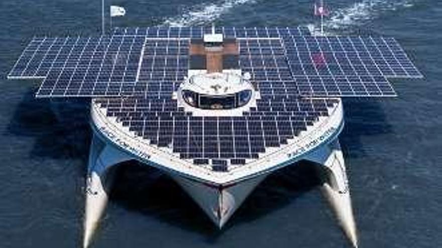 El barco solar de la campaña.